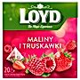 Loyd Herbatka owocowa aromatyzowana o smaku maliny i truskawki 40 g (20 x 2 g)