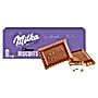 Milka Choco Biscuit, herbatniki z mleczną czekoladą z alpejskiego mleka - 150 g