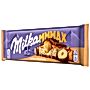 Milka Mmmax Czekolada mleczna z nadzieniem karmelowym i całymi orzechami laskowymi 300 g